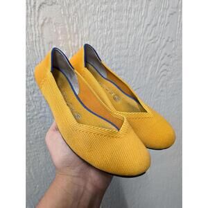 Rothy's The Flat Marigold Yellow Slip-On Round Toe Knit Ballet Retired Size 7